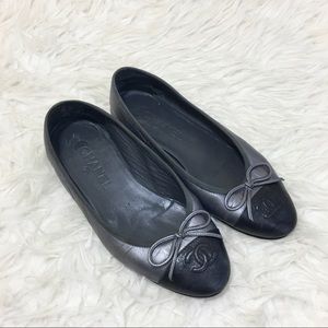 Chanel Cap Toe Ballerina Flats Size 35.5